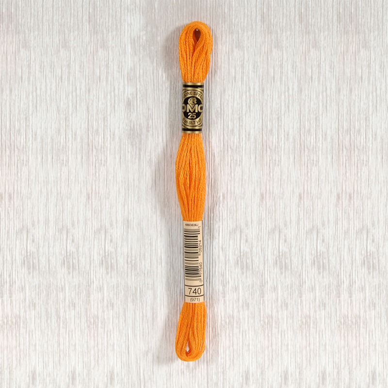 DMC 740 Tangerine 6 Strand Embroidery Floss