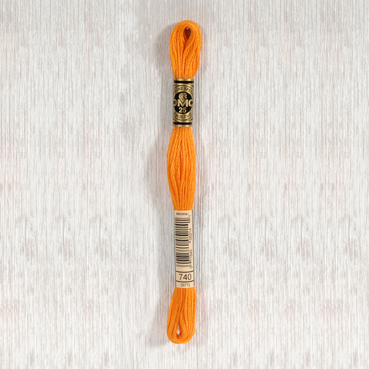 DMC 740 Tangerine 6 Strand Embroidery Floss