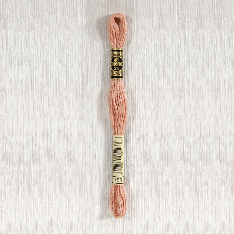 DMC 758 Very Light Terra Cotta 6 Strand Embroidery Floss