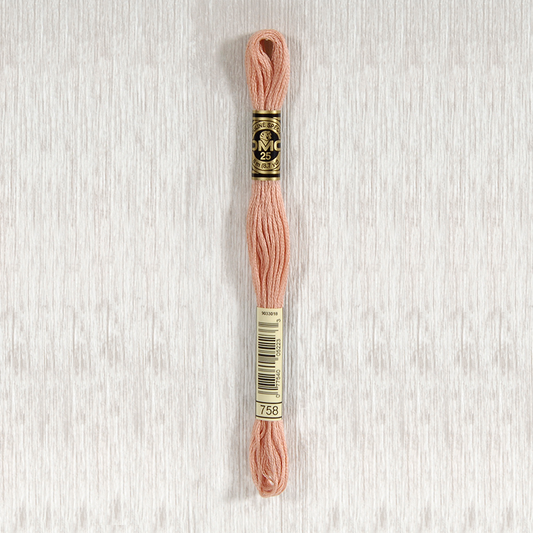 DMC 758 Very Light Terra Cotta 6 Strand Embroidery Floss