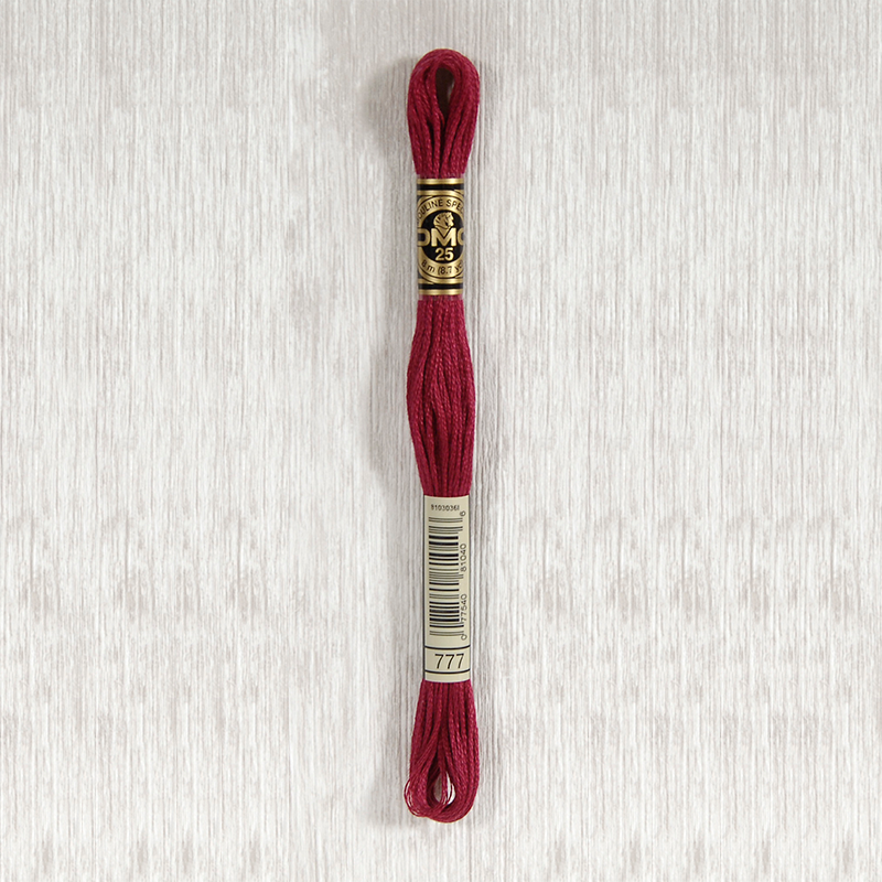 DMC 777 Very Dark Raspberry 6 Strand Embroidery Floss