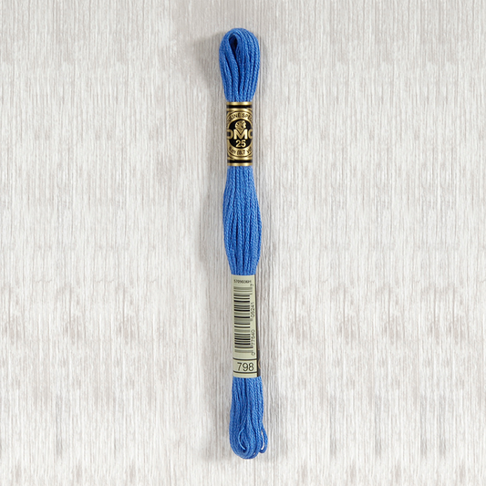 DMC 798 Dark Delft Blue 6 Strand Embroidery Floss