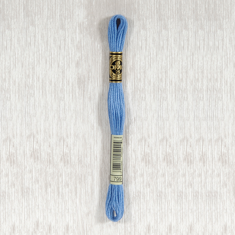 DMC 799 Medium Delft Blue 6 Strand Embroidery Floss