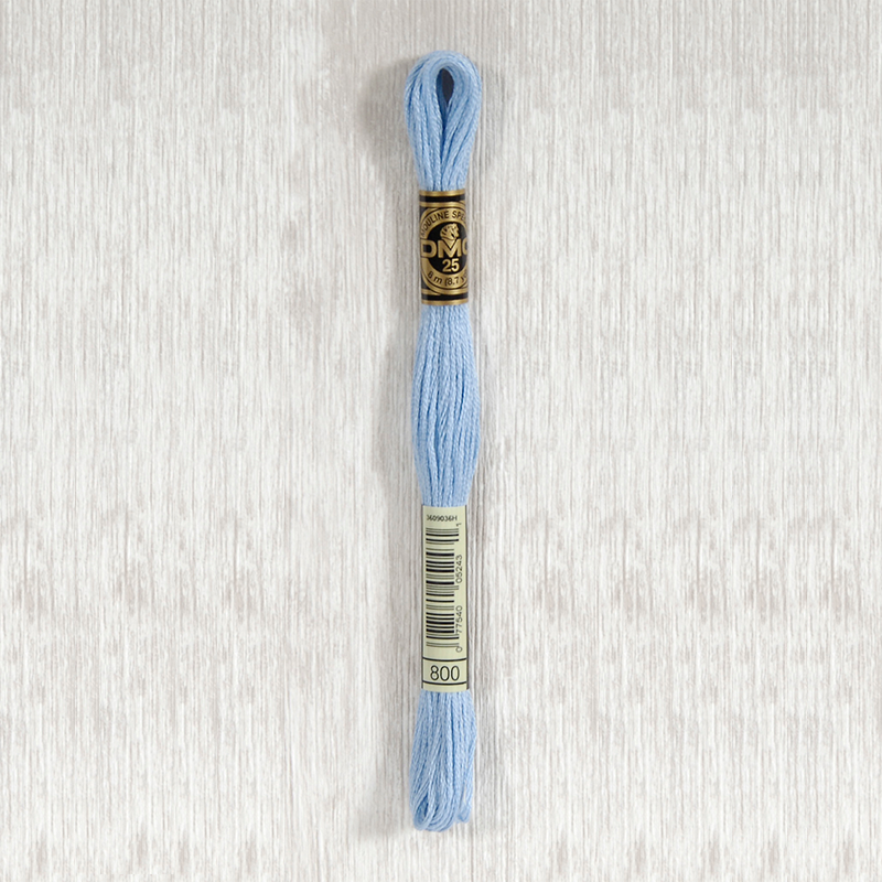 DMC 800 Pale Delft Blue 6 Strand Embroidery Floss