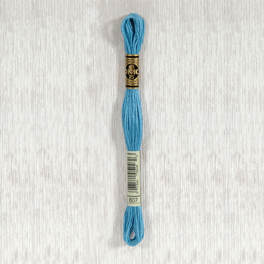 DMC 807 Peacock Blue 6 Strand Embroidery Floss