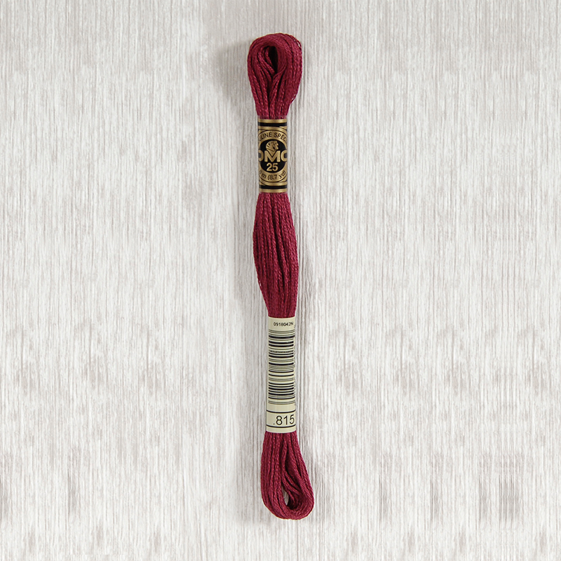 DMC 815 Medium Garnet 6 Strand Embroidery Floss