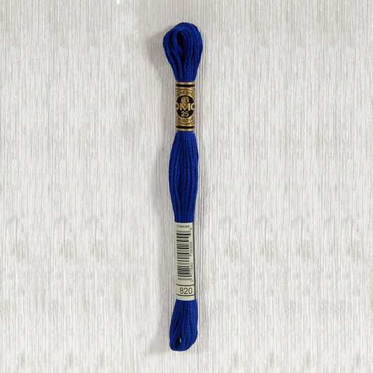 DMC 820 Very Dark Royal Blue 6 Strand Embroidery Floss