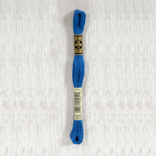 DMC 825 Dark Blue 6 Strand Embroidery Floss