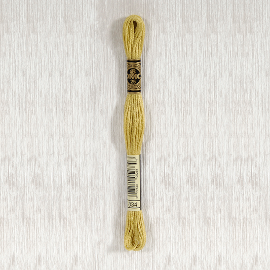 DMC 834 Very Light Golden Olive 6 Strand Embroidery Floss