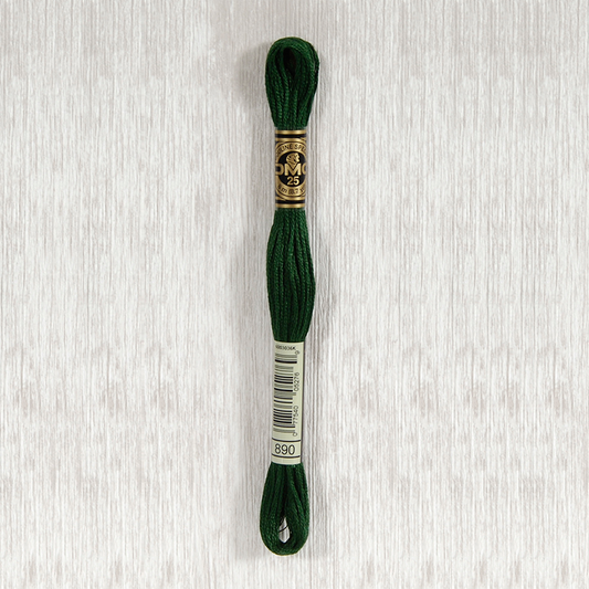 DMC 890 Ultra Dark Pistachio Green 6 Strand Embroidery Floss