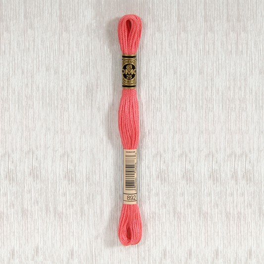 DMC 892 Medium Carnation 6 Strand Embroidery Floss