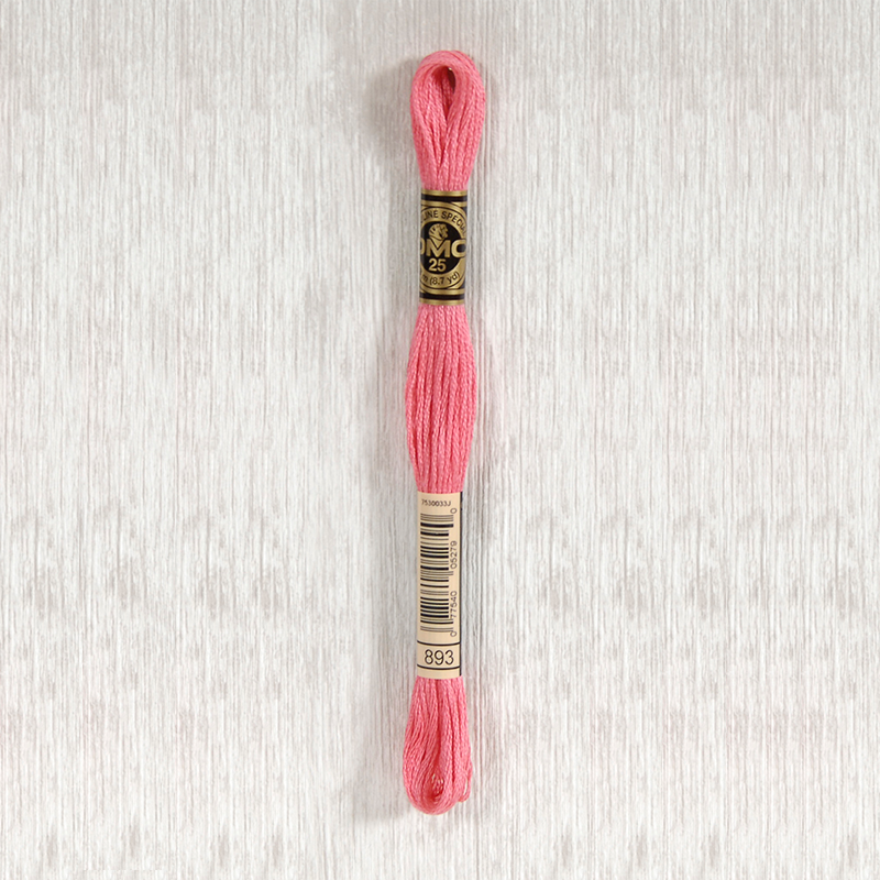 DMC 893 Light Carnation 6 Strand Embroidery Floss