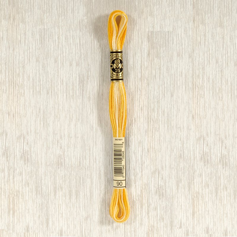 DMC 90 Variegated Yellow 6 Strand Embroidery Floss