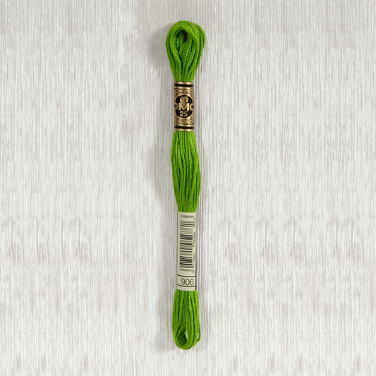 DMC 906 Medium Parrot Green 6 Strand Embroidery Floss