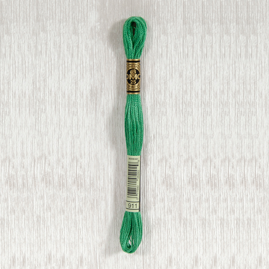 DMC 911 Medium Emerald Green 6 Strand Embroidery Floss