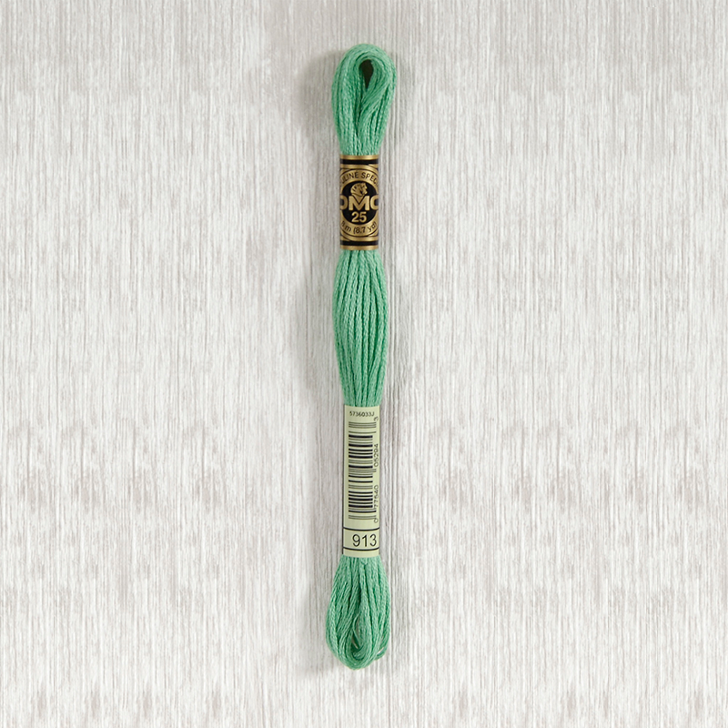 DMC 913 Medium Nile Green 6 Strand Embroidery Floss