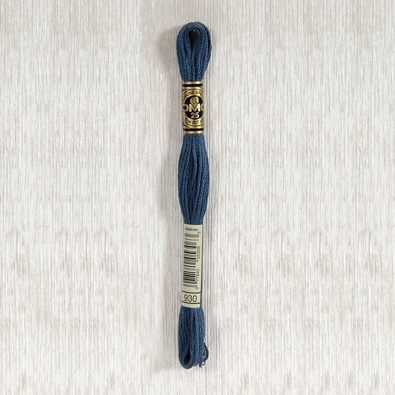 DMC 930 Dark Antique Blue 6 Strand Embroidery Floss