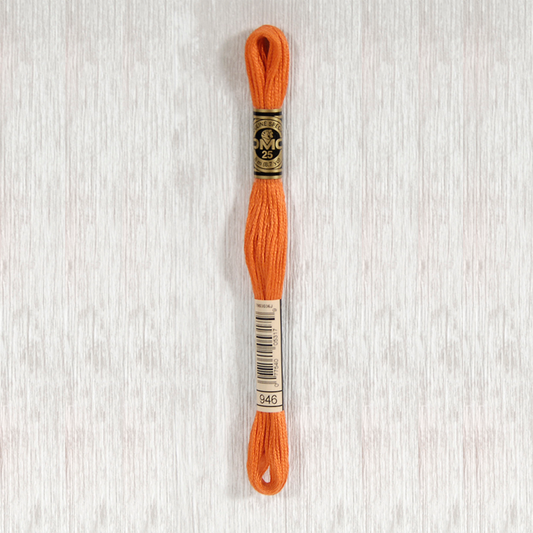 DMC 946 Medium Burnt Orange 6 Strand Embroidery Floss