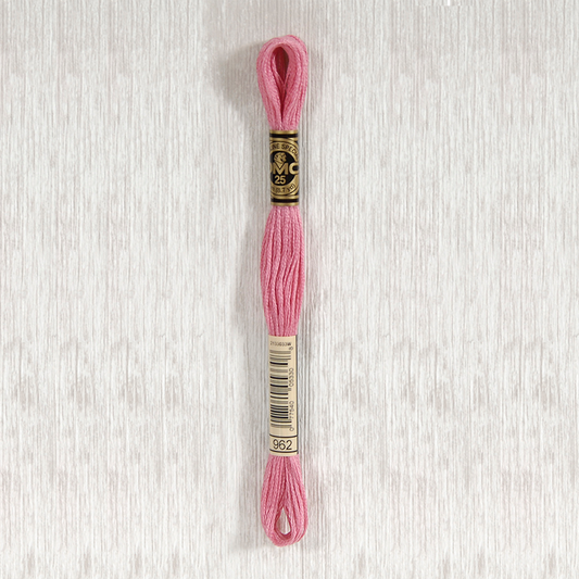 DMC 962 Medium Dusty Rose 6 Strand Embroidery Floss