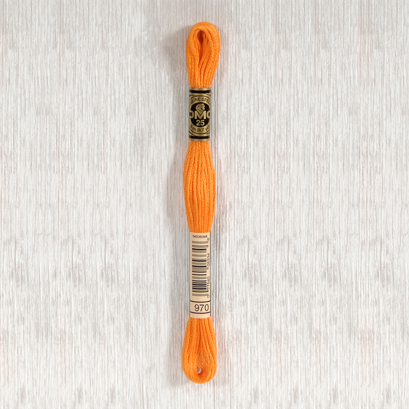 DMC 970 Very Light Pumpkin 6 Strand Embroidery Floss