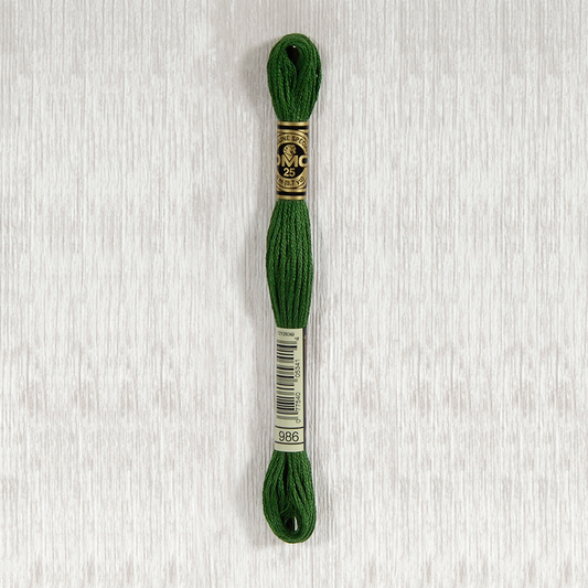 DMC 986 Very Dark Forest Green 6 Strand Embroidery Floss