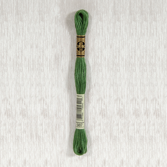 DMC 987 Dark Forest Green 6 Strand Embroidery Floss