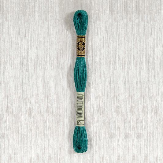 DMC 991 Dark Aquamarine 6 Strand Embroidery Floss