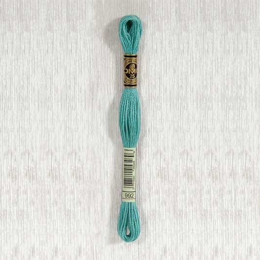 DMC 992 Light Aquamarine 6 Strand Embroidery Floss