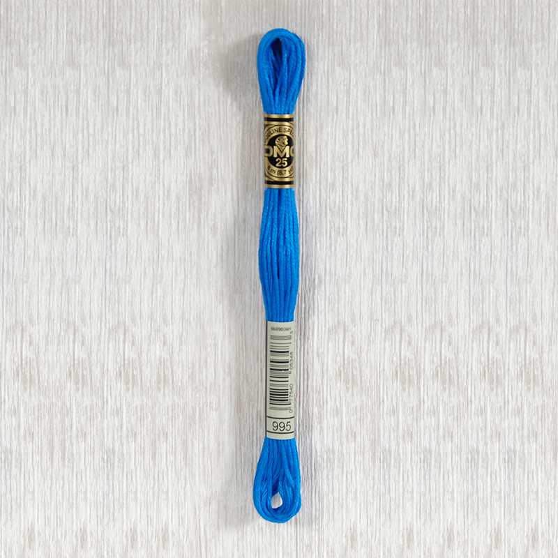 DMC 995 Dark Electric Blue 6 Strand Embroidery Floss