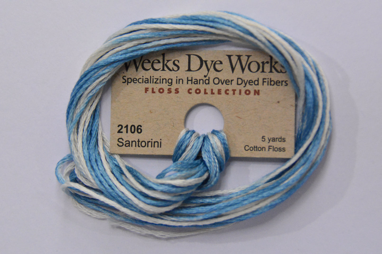 Santorini 2106 Weeks Dye Works 6-Strand Hand-Dyed Embroidery Floss