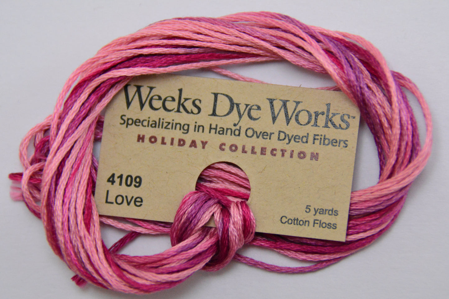 Love 4109 Weeks Dye Works 6-Strand Hand-Dyed Embroidery Floss