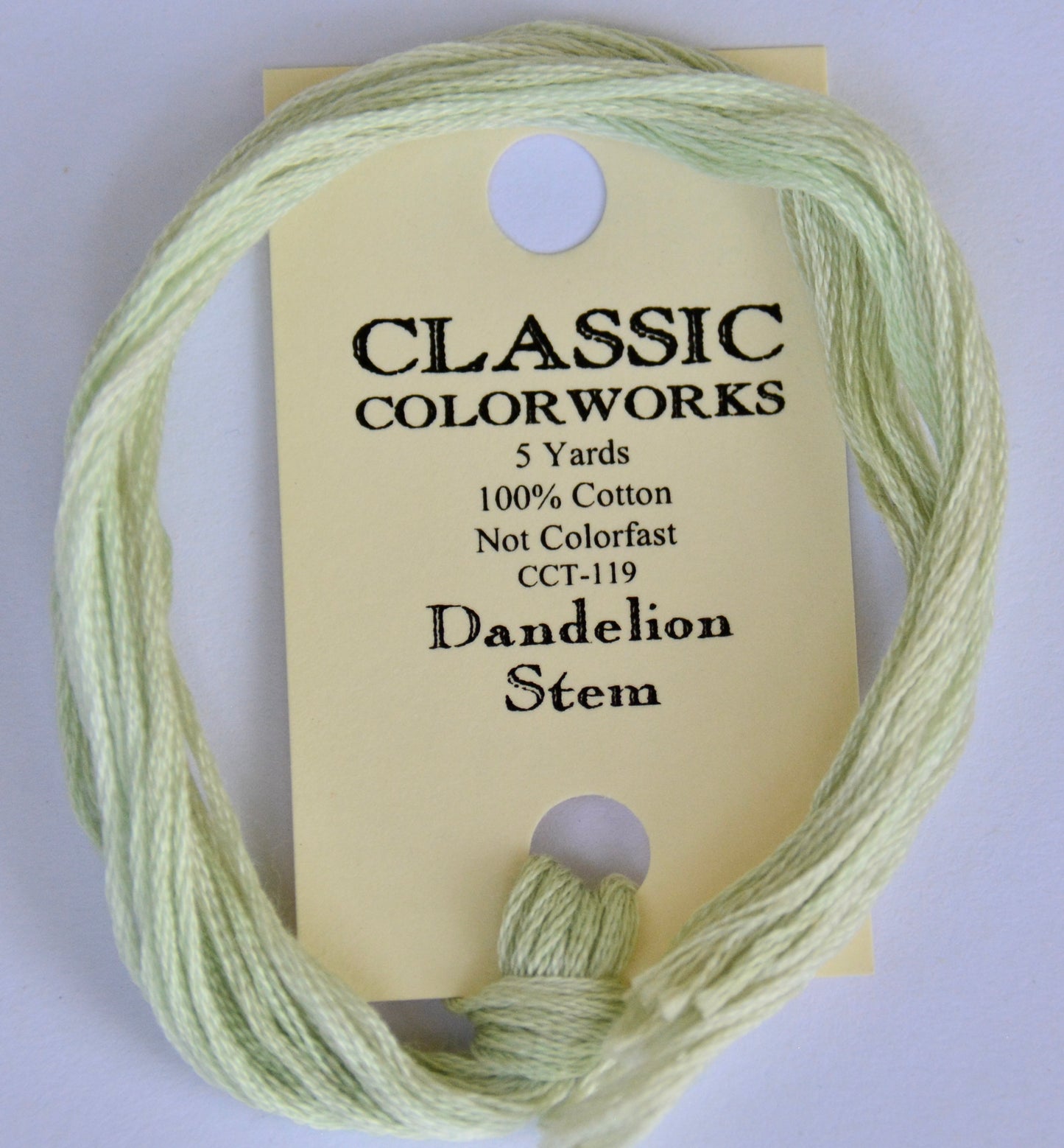 Dandelion Stem Classic Colorworks 6 Strand Hand Dyed Embroidery Floss The Rural Stitch Co