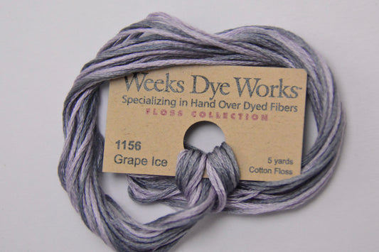 Grape Ice 1156 Weeks Dye Works 6-Strand Hand-Dyed Embroidery Floss