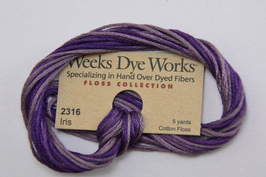 Iris 2316 Weeks Dye Works 6-Strand Hand-Dyed Embroidery Floss