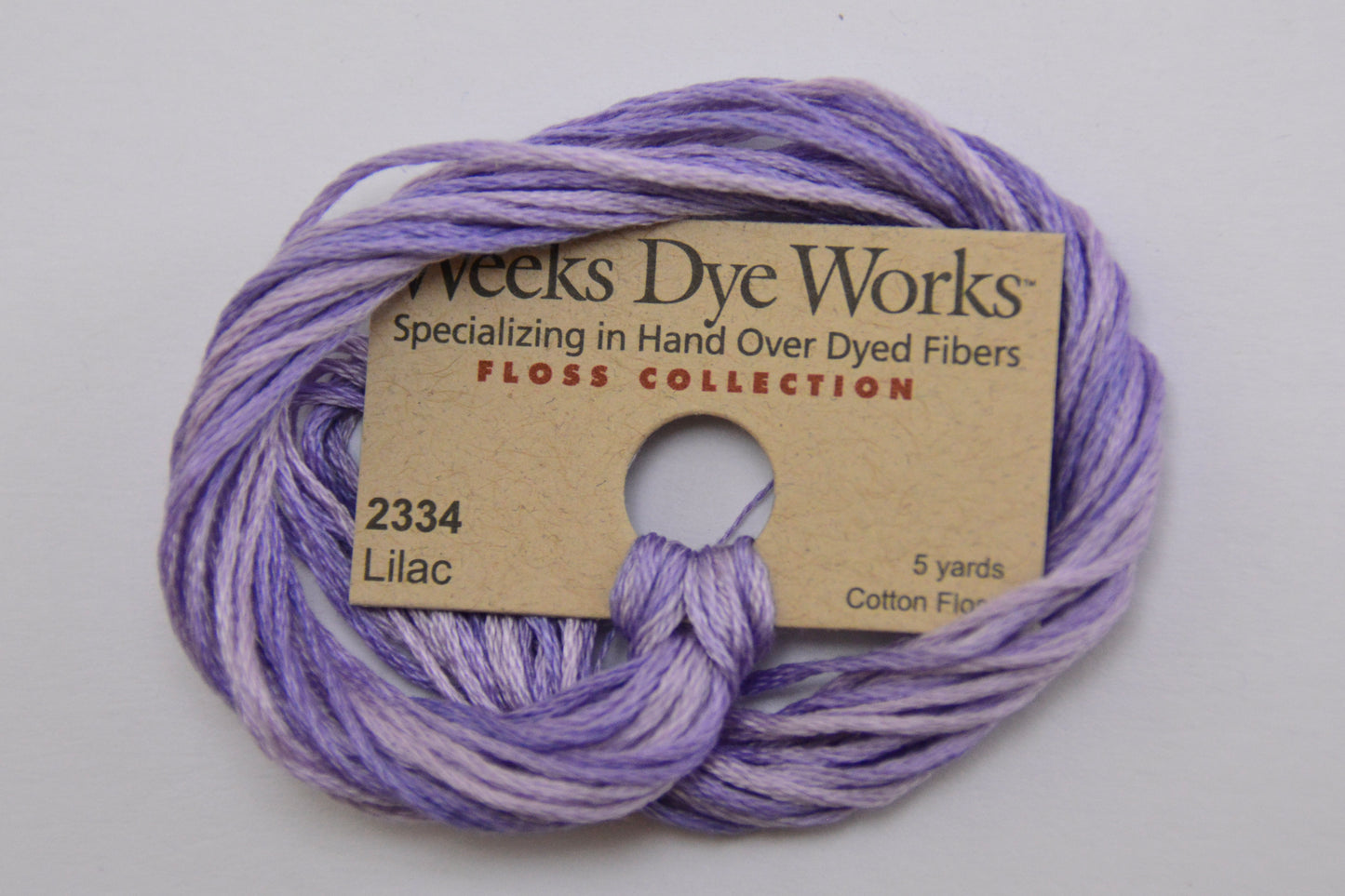 Lilac 2334 Weeks Dye Works 6-Strand Hand-Dyed Embroidery Floss