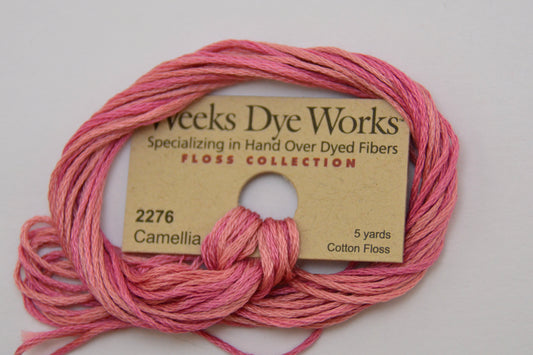 Camellia 2276 Weeks Dye Works 6-Strand Hand-Dyed Embroidery Floss