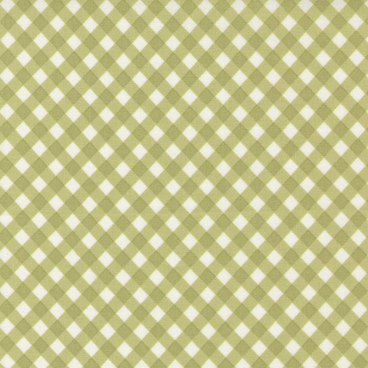 Christmas Stitched Evergreen Chunky Gingham Checks M2044313 by Fig Tree Quilts for Moda (sold in 25cm increments)