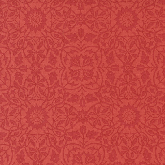 Christmas Stitched Pomegrante Tapestry Damask M2044615 by Fig Tree Quilts for Moda (sold in 25cm increments)