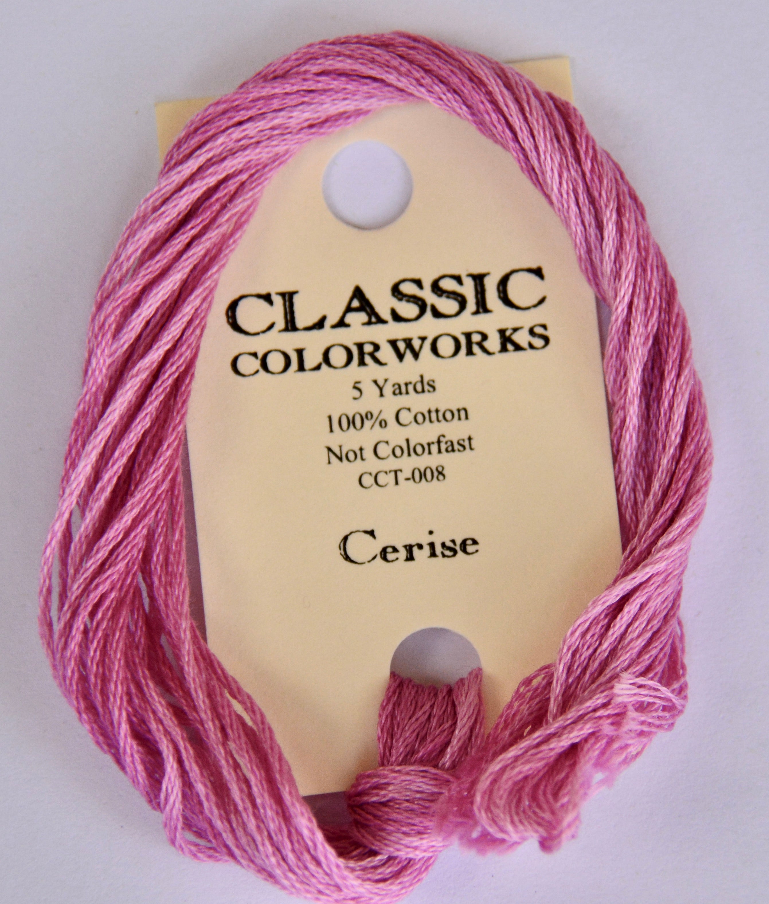 Classic Colorworks Cerise Classic Colorworks 6-Strand Hand-Dyed Embroidery Floss – The ...