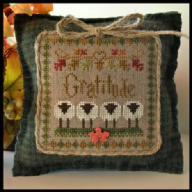Little Sheep Virtue No.11 'Gratitude' Cross Stitch Pattern Little House Needleworks