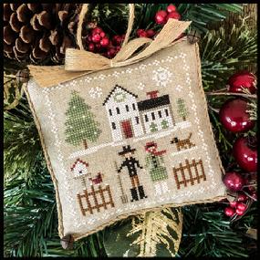 Farmhouse Christmas 8. Farm Folk Cross Stitch Pattern Little House Needleworks