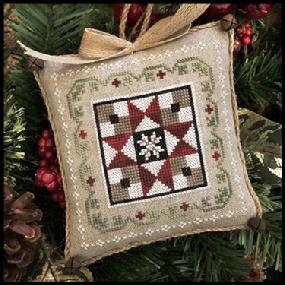 Farmhouse Christmas 5. Grandmas Quilt Cross Stitch Pattern Little House Needleworks