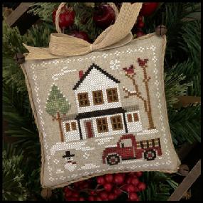 Farmhouse Christmas 3. Grandpa's Pick-up Cross Stitch Pattern Little House Needleworks