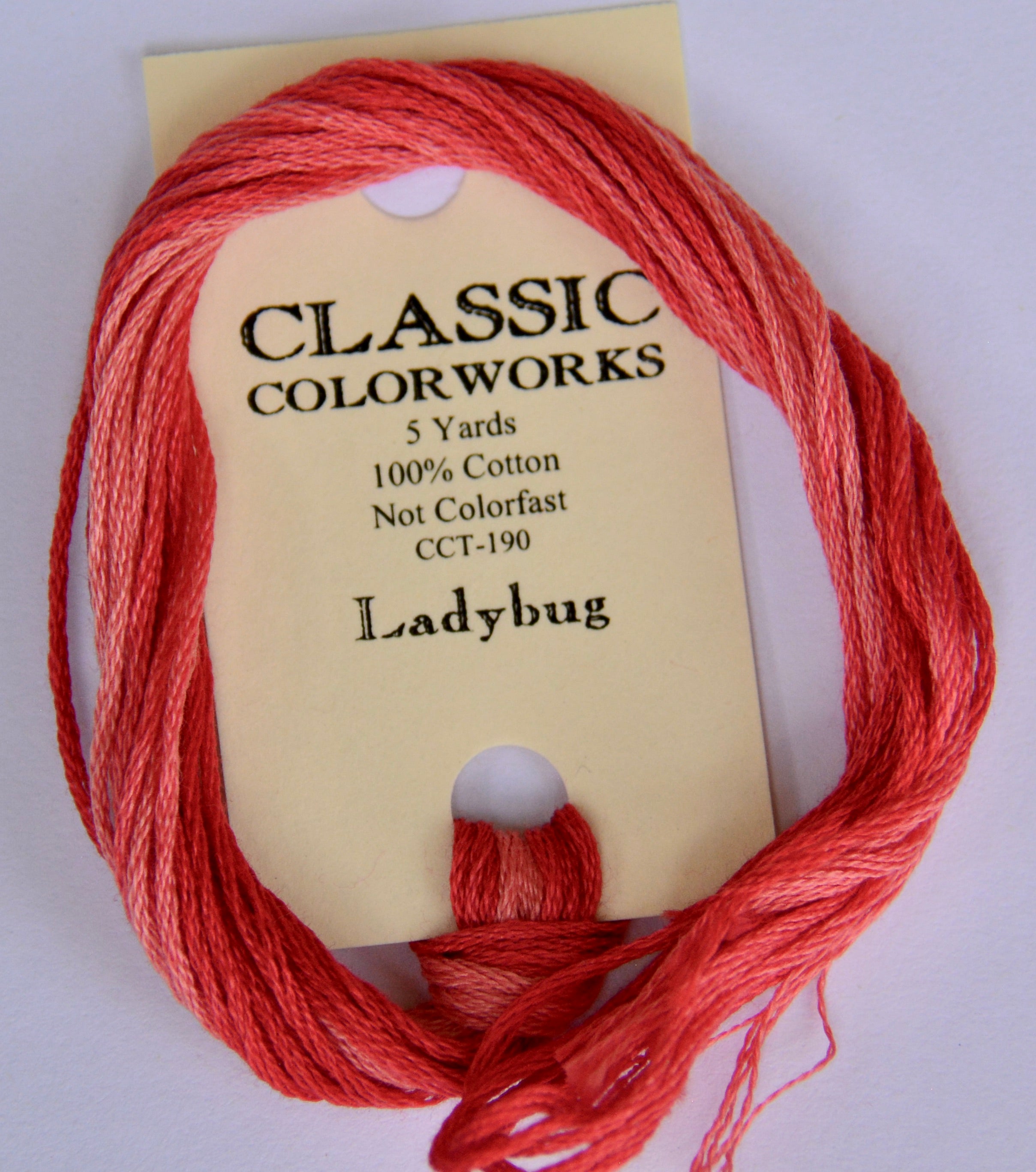 Classic Colorworks Ladybug Classic Colorworks 6-Strand Hand-Dyed Embroidery Floss – The ...