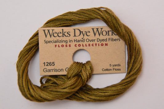 Garrison Green 1265 Weeks Dye Works 6-Strand Hand-Dyed Embroidery Floss