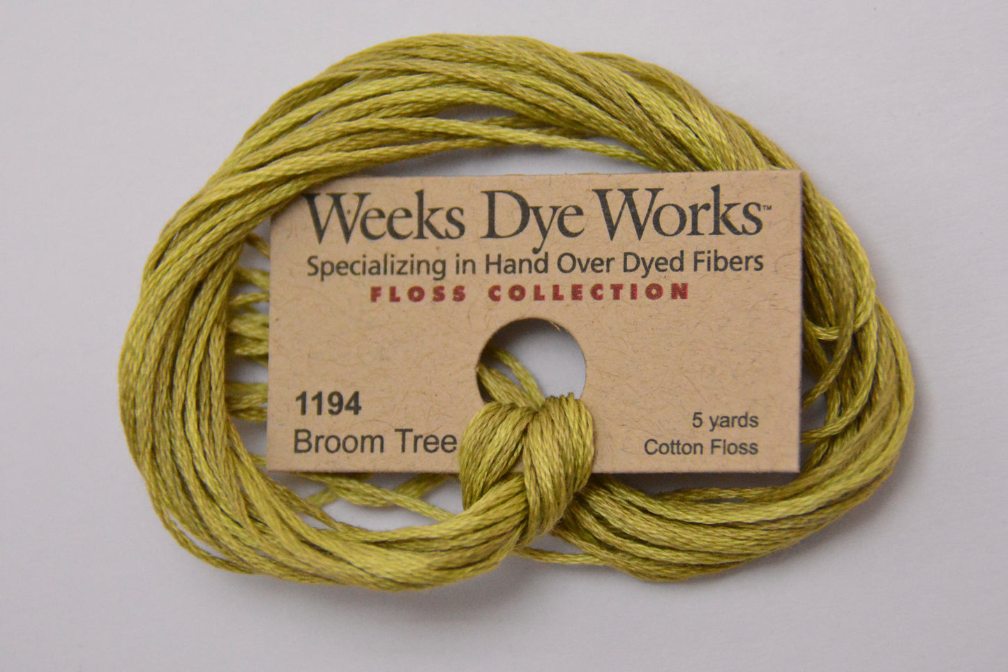 Broom Tree 1194 Weeks Dye Works 6-Strand Hand-Dyed Embroidery Floss