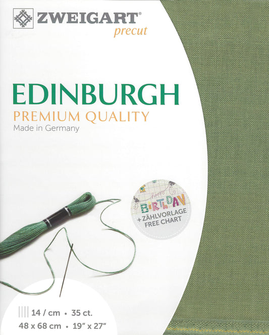 Zweigart Edinburgh 36Ct Agave Linen Pre-cut