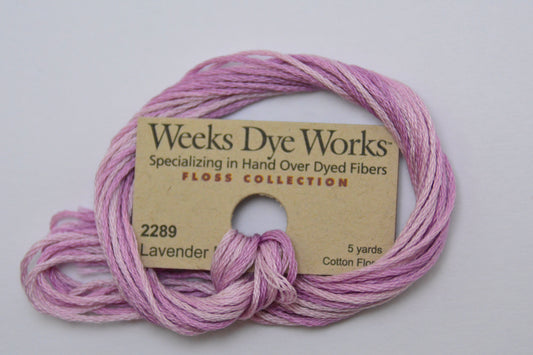 Lavender Rose 2289 Weeks Dye Works 6-Strand Hand-Dyed Embroidery Floss