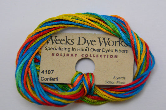 Confetti 4107 Weeks Dye Works 6-Strand Hand-Dyed Embroidery Floss