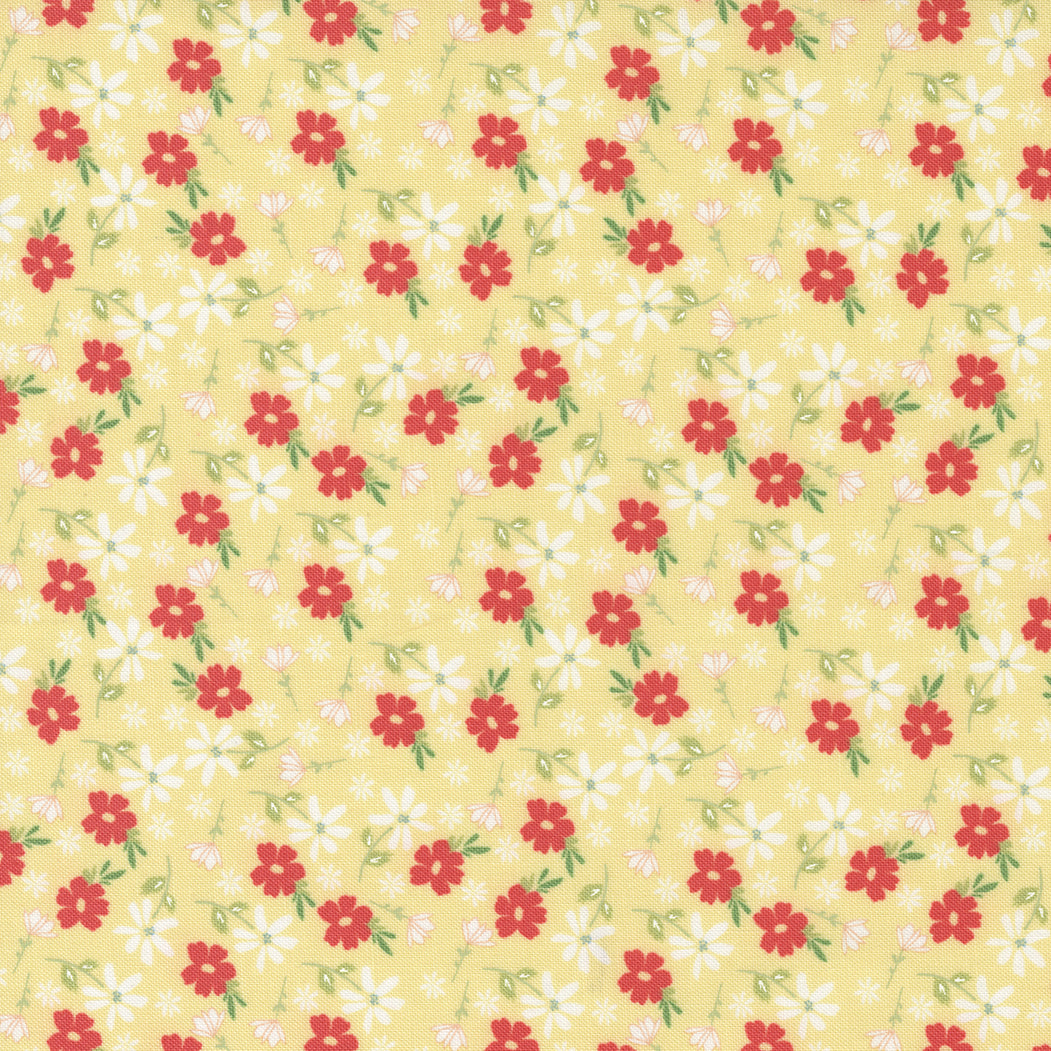 Emma Blossom Sunny Yellow M3763114 by Sherri and Chelsi for Moda Fabrics (Sold in 25cm increments)